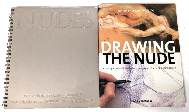 2 Books on Artistic Nudes | Introduction to Drawing the Nude & Vintage Spiral-Bound 1972 NUDES Appointment Calendar