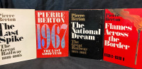 4 Military Book Lot by Pierre Berton Largest 9.75” tall