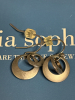 Lia Sophia New Boxed Two Circle pendant Necklace Matching Pierced Earrings - 3