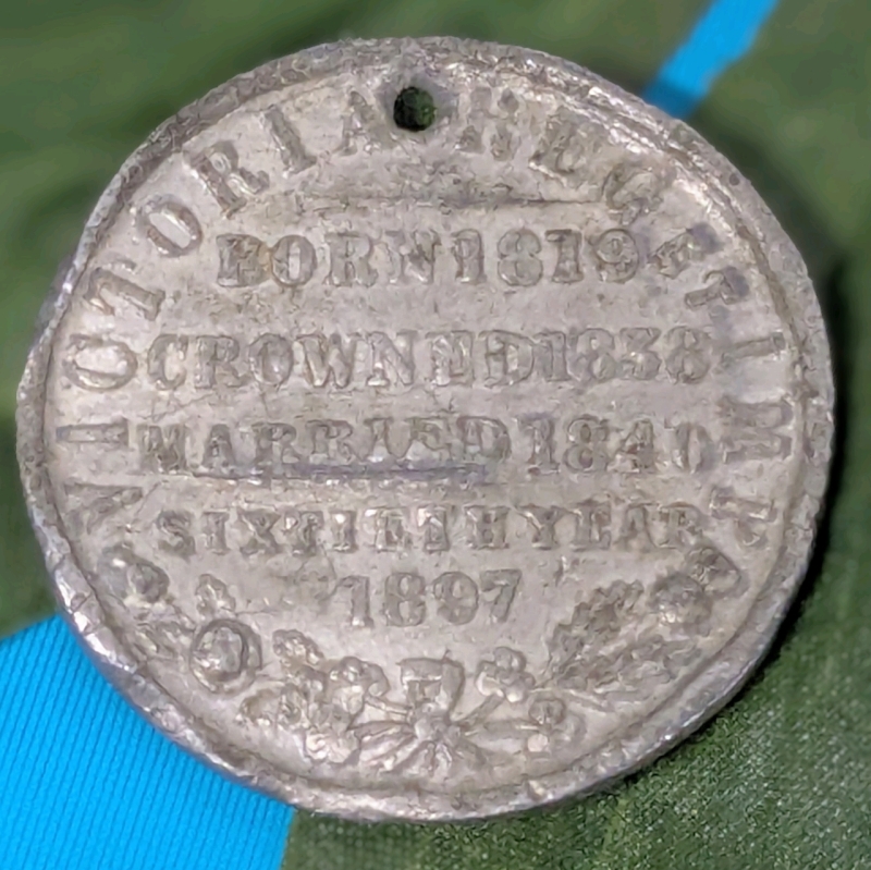 Antique 1897 Queen Victoria Diamond Jubilee Medallion Prev. Owned by Someone Who Was....Not a Fan (See Description)