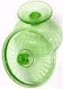 Brilliant Vintage Uranium Glass Candy Dish w Lid | 4.8" Diameter x 5.75" Tall - 7