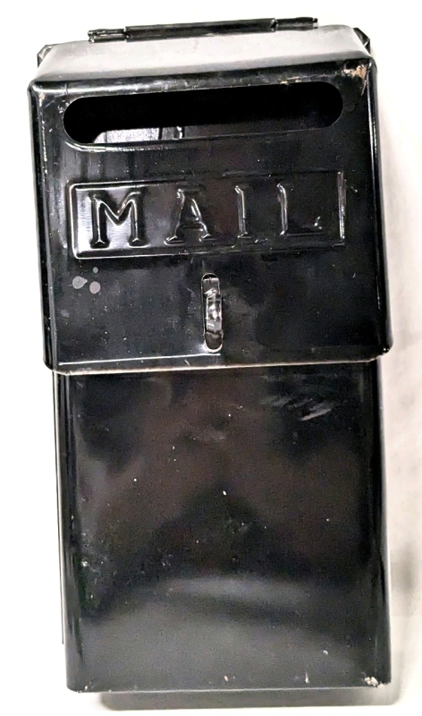 Vintage Metal Mail Box | 5.5" x 2" x 10.6" Tall