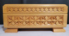 Hand Carved Basswood Keepsake / Jewelry Box . Measures 8.5"×4.5"×3.5" - 5