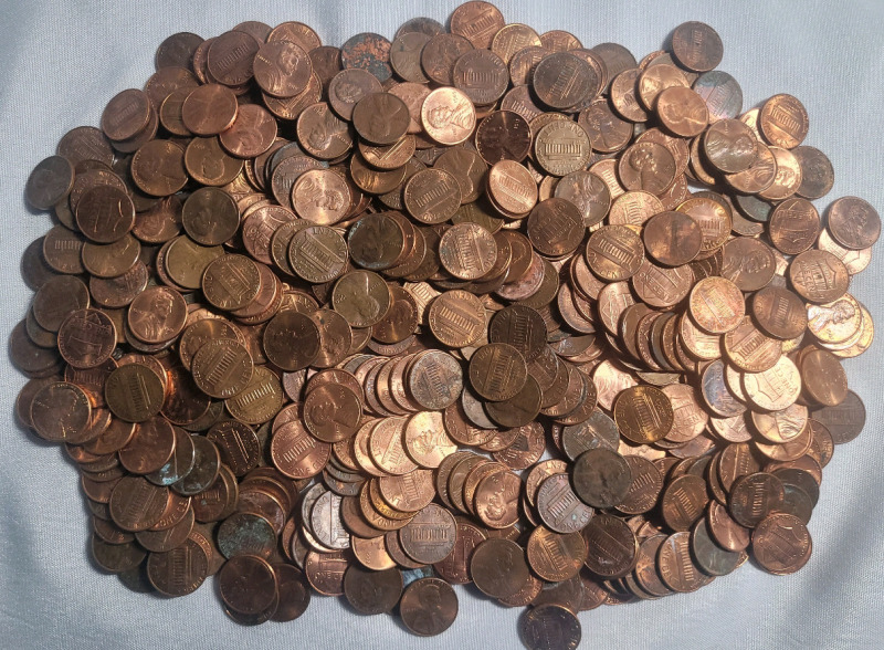 3lbs USA Pennies , Various Years