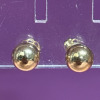 14K Yellow Gold Ball Studs with Butterflies Stamped - 3