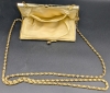 Vintage Beaded Gold Tone Scallop Shell Handbag Purse with Chain Shoulder Strap | 5.25" x 5.75" with 12" Drop Chain - 3