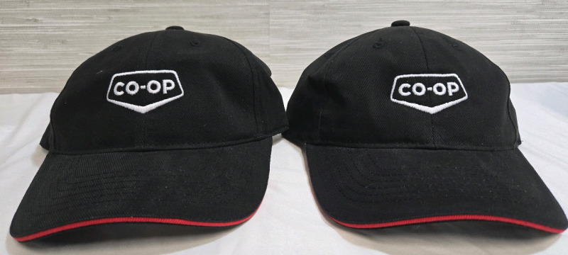 2 New | Unisex Colour: Black/ Red | Co-op Adjustable Velcro Snap Back Hat