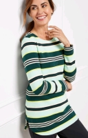 New CLASSIC FRENCH TERRY PULLOVER - GOODIES STRIPE sz Medium