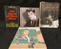 4 Music Book Lot w Elvis Presley + Rodgers & Hammerstein Largest 9” w x 11.5” tall