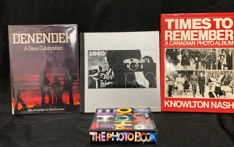 4 Photographs Book Lot including DENENDEH , Phaidon, Times to Remember. Largest 9.5&rdquo; w x 12.5 tall