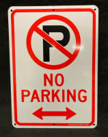 New No Parking Metal Sign 10” L x 7” w