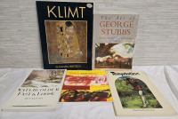 5 Vintage Books | Klimt; By Susanna Partsch | The Art Of George Stubbs: A Visual Celebration Of One Of The Masters Of British Art | Water Colour Fast & Lose | What Is Abstraction?; By Andrew Benjamin | Temptation | Paperback Copy Books