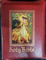 Vintage 1957 Holy Bible Good Leader Edition Clarified With Images 22x30x7.5cm