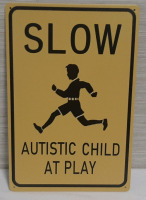 New Slow Metal Sign - 12" X 8"