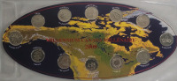 2000 Canadian Millennium Quarter Coin Set on Card