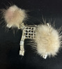 Vintage 1950s Mink Poodle Brooch