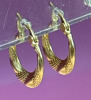 10K Yellow Gold Hoop Earrings Stamped - 2