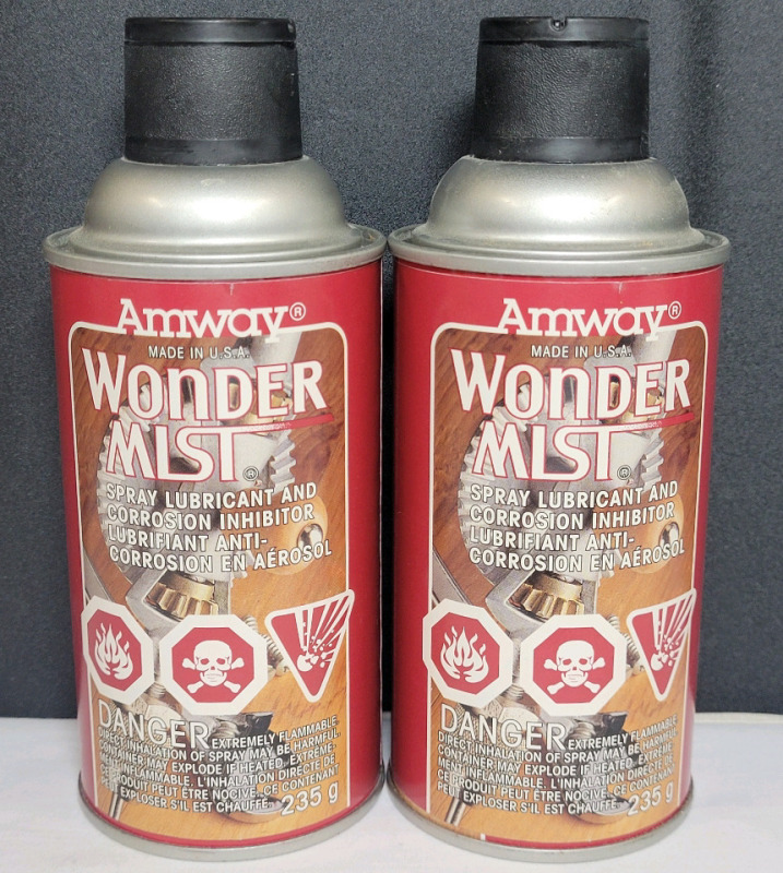 New - Amway Wonder Mist Spray Lubricant and Corrosion Inhibitor , Two (2) 235g Cans