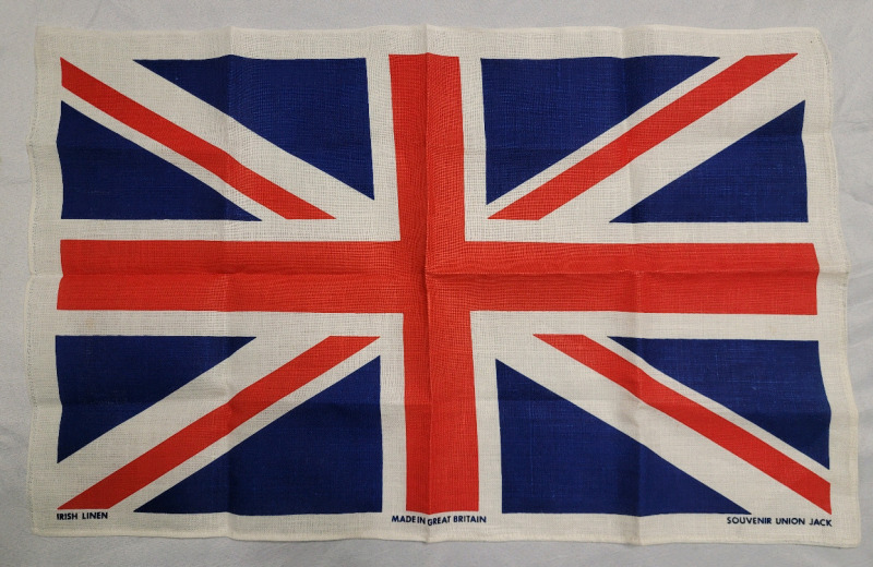 Irish Linen Single Side Great Britain Union Jack Flag . Measures 29.5"×18 3/4"