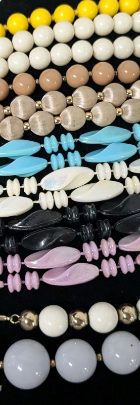 Assorted Vintage Beaded Necklaces incl Signed Sarah Cov & Western Germany Yellow Chokers | 15" - 60" Long