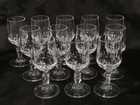 12 Vintage Crystal Liqueur Glasses 4.5" Tall