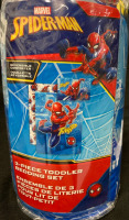 New 3 Pc Marvel Spider-Man Standard Toddler Bedding Set w Reversible Comforter . Comforter 42&rdquo; x 57 &ldquo;
