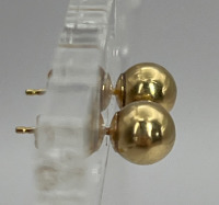 14K Gold Classic Yellow Ball Studs