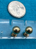 14K Gold Classic Yellow Ball Studs - 2