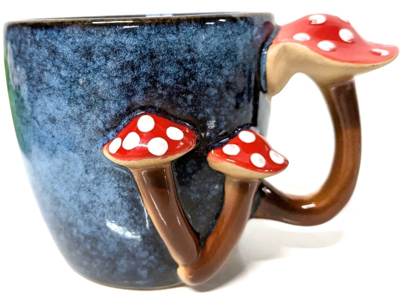 Gorgeous Ceramic Mushroom Mug from Sunday Morning Ceramics | 4" Tall x 4.15" Diameter