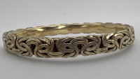 925 OT Turkey Sterling Byzantine style vermeil Bangle