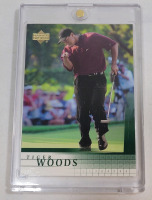 2001 Upper Deck PGA Golf Tiger Woods Rookie Card .