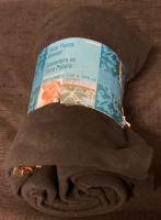 Black Polar Fleece Blanket 50&rdquo; w x 60&rdquo; ht