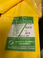 Vintage Size Medium Safeco PVC Safety Clothing