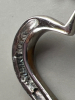 10K with 14K White Gold Floating Heart Pendant with Stones - 3