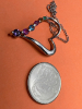 10K with 14K White Gold Floating Heart Pendant with Stones - 4