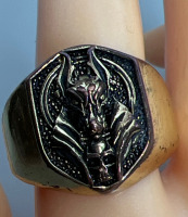 Anubis Egypt of God A Huge Sterling Silver 925 Signet Ring