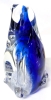 Large Glass Penguin-Shaped Art Glass Paperweight with 2 Mini Penguins on Iceberg Within | 6" Tall - 4