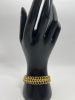 LIRM Turkey 925 Sterling Vermeil Triple Loop Modernist Bracelet - 2