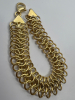 LIRM Turkey 925 Sterling Vermeil Triple Loop Modernist Bracelet - 4