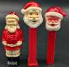 3 Vintage Santa Claus PEZ Dispensers Made in Austria, Hungary + Unmarked (No Feet) | 4" - 4.5" Tall