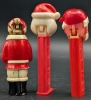 3 Vintage Santa Claus PEZ Dispensers Made in Austria, Hungary + Unmarked (No Feet) | 4" - 4.5" Tall - 3