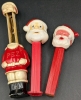 3 Vintage Santa Claus PEZ Dispensers Made in Austria, Hungary + Unmarked (No Feet) | 4" - 4.5" Tall - 4