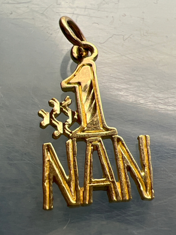 10K signed Gold # 1 NAN Charm