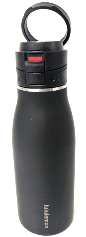 Insulated Lululemon "Back to Life" Sports Water Bottle with Lockable Flip-Top Lid | Approx 22 FL OZ / 9" Tall