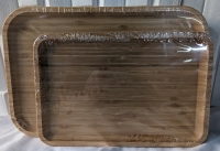 Bamboo Serving Trays - 2 Pack.