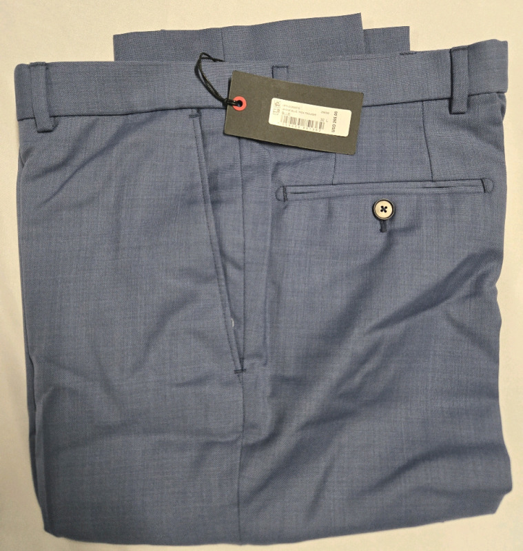 New | Mens Size: 32L | Ted Baker | Colour: Smoke Blue | Pick Trouser | * Retailed For $355 *