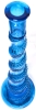 Vintage MCM Unsigned Italian Depose Blue Genie Bottle Decanter with Spiral Snake Design | 17" Tall (Sans Stopper) - 3