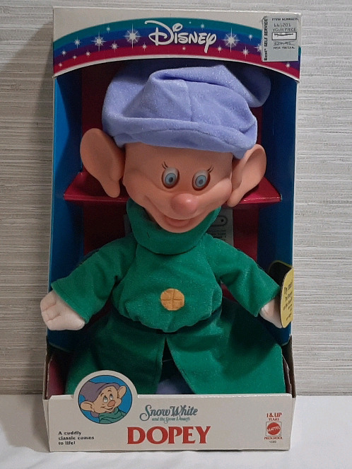 Vintage 1993 Snow White & The Seven Dwarfs Dopey Doll from Mattel