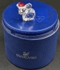 Swarovski Crystal Christmas Mouse with Santa Hat Figure w Original Box | 1" x 1.25" x 7/8" - 2