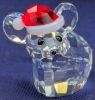 Swarovski Crystal Christmas Mouse with Santa Hat Figure w Original Box | 1" x 1.25" x 7/8" - 3